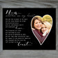 Written On My Heart Distressed Gray Memorial Photo Frame For Mom- Sympathy Gift For Loss Of Mom/Mother Memorial Gift