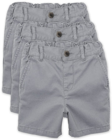 The Children'S Placethe Children'S Place Baby And Toddler Boys Stretch Chino Shorts3 Packfin Gray12-18 Months