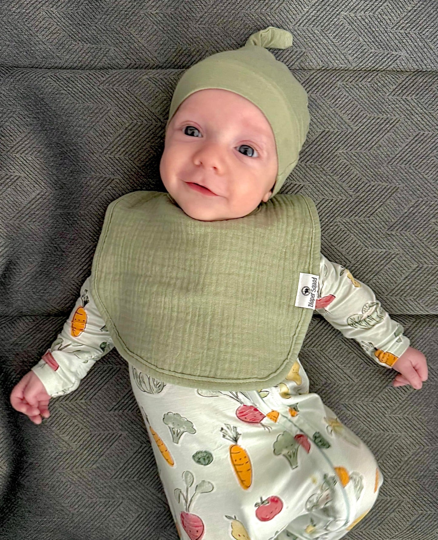 Diapersquad'S 10-Pack Baby Bibs For Drooling And Teething, Bibs For Boys, Baby Girl - Solid Cotton Baby Drool Bibs (Muted Tradit