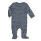 Aden + Anais Snuggle Knit Baby Boy Long Sleeve Zipper, One-Piece Footed Sleeper, Navy Stripe, 6-9M
