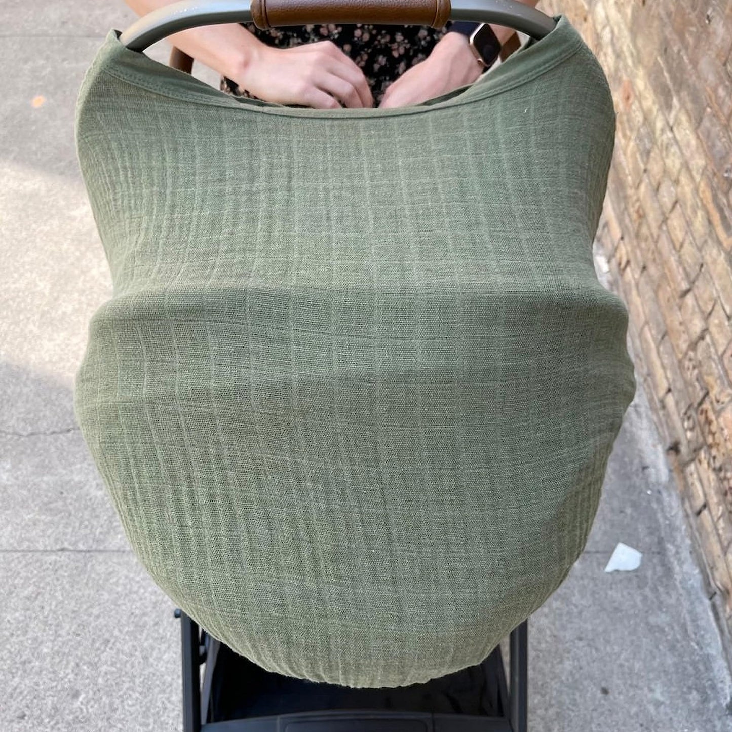 Little Unicorn Breathable Car Seat Canopy | Magnetic Closure Cover & Universal Fit | Protection & Privacy For Baby (Fern)