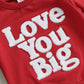Nzndshd Valentines Day Baby Boy Outfit Letter Embroidered Long Sleeve Sweatshirt Heart Print Pants Set 2Pcs Clothes (Red Love Yo