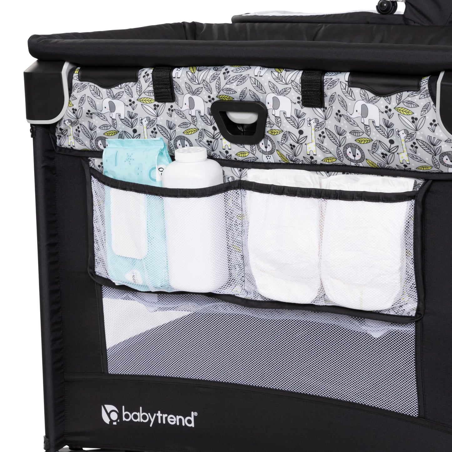 Baby Trend Nursery Den Playard With Snooze Pod And Flip Over Changer, Hidden Jungle Trio
