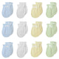 Tl Care Newborn Baby 100% Cotton Scratch Free Mittens, For Boys
