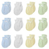 Tl Care Newborn Baby 100% Cotton Scratch Free Mittens, For Boys