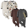 Gerber Baby Boys' 4 Pack Sleep 'N Play Footie, Red Dino, Newborn