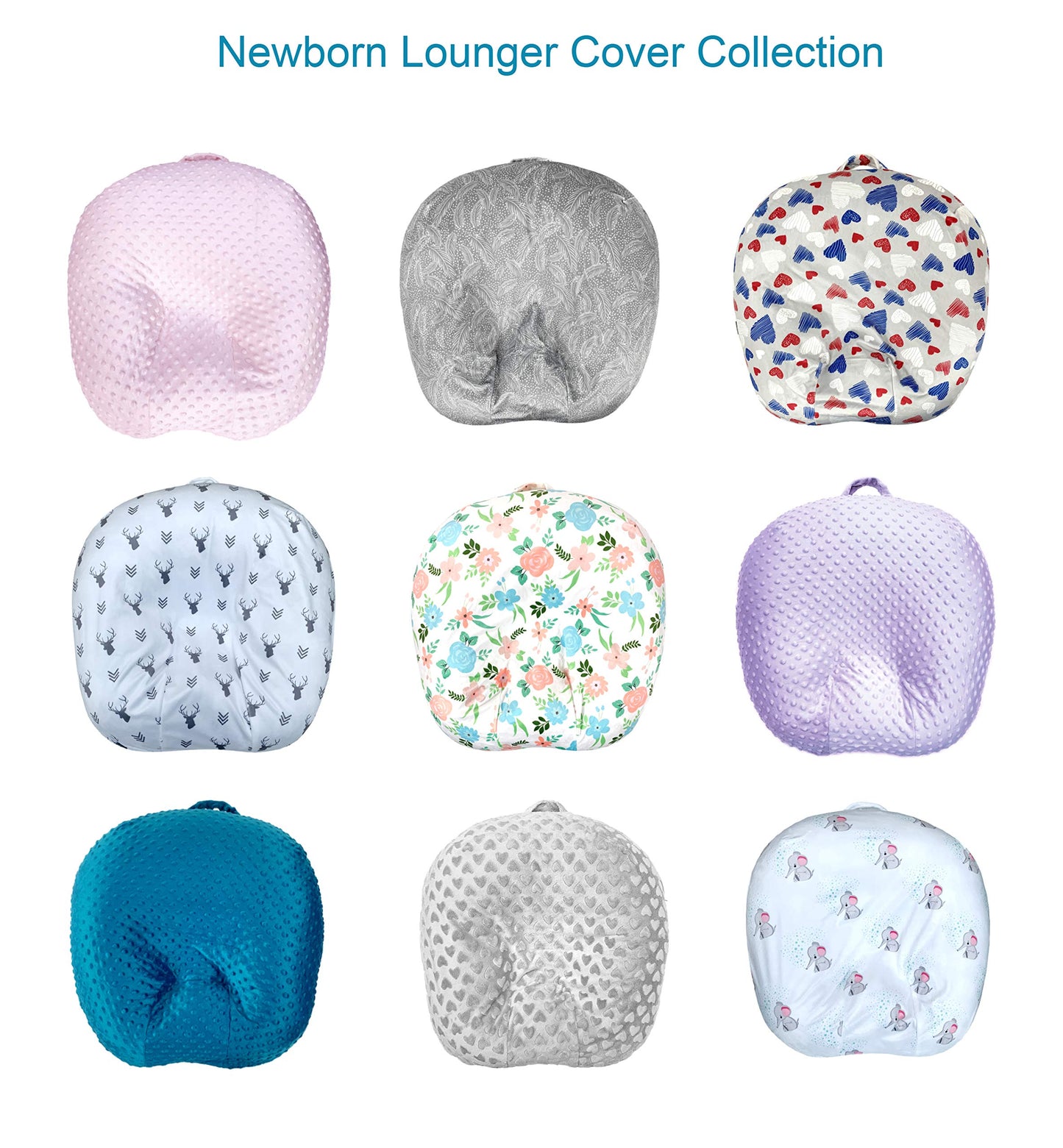 Artebona Kiddyklouds Nursing Pillow Slipcover - Breastfeeding Pillow Cover. Minky Fabric (Pink)