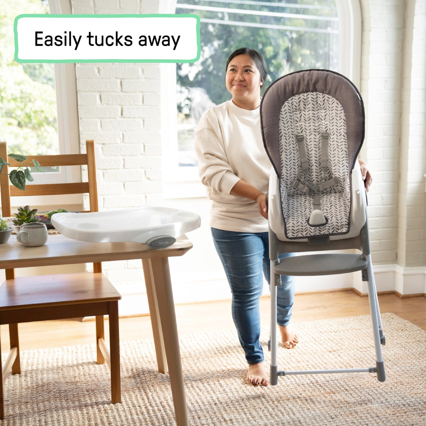 Ingenuity Trio Foldaway 6-In-1 Baby High Chair, 6 Ways To Use, Toddler Chair, Foldable Legs, 6M-5Y - Quill