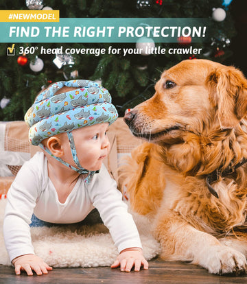 Baby Head Protector - Baby Helmet For Crawling Walking Running - No Bumps And Soft Cushion - Adjustable Protective Cap Infant Ba