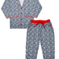 SHOPmOZO Unisex Pure Cotton Printed Night Suit for Boys and Girls Pyjama Top Combo Set (SM00274UNISEXSWPT_89 Years) Blue