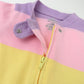 Honestbaby Baby Celebration Sleep & Play Footed One-Piece Pajama Sleeper 100% Organic Cotton, Easter Stripe Pink