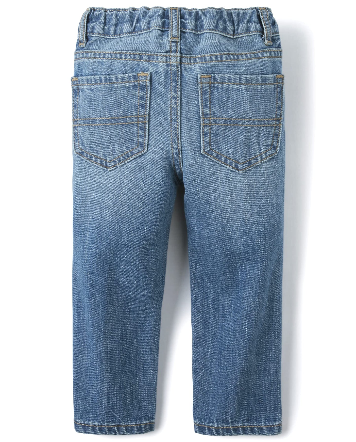 The Children'S Place Baby Boys And Toddler Basic Straight Leg Jeans, Carbon Wash/Dk Juptier 2 Pack, 4T Us