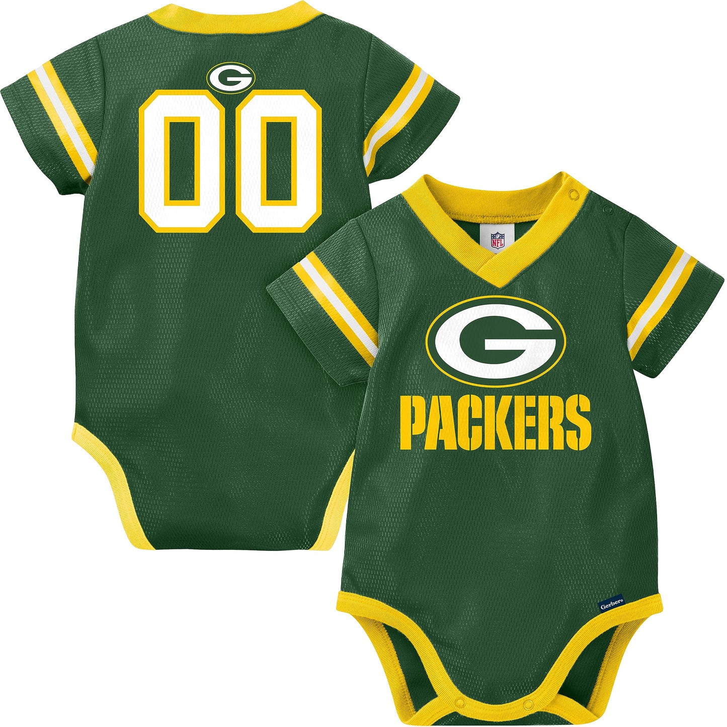 Gerber Unisex Baby Standard NFL Jersey Onesie Bodysuit, Team Color, 6-12 Months