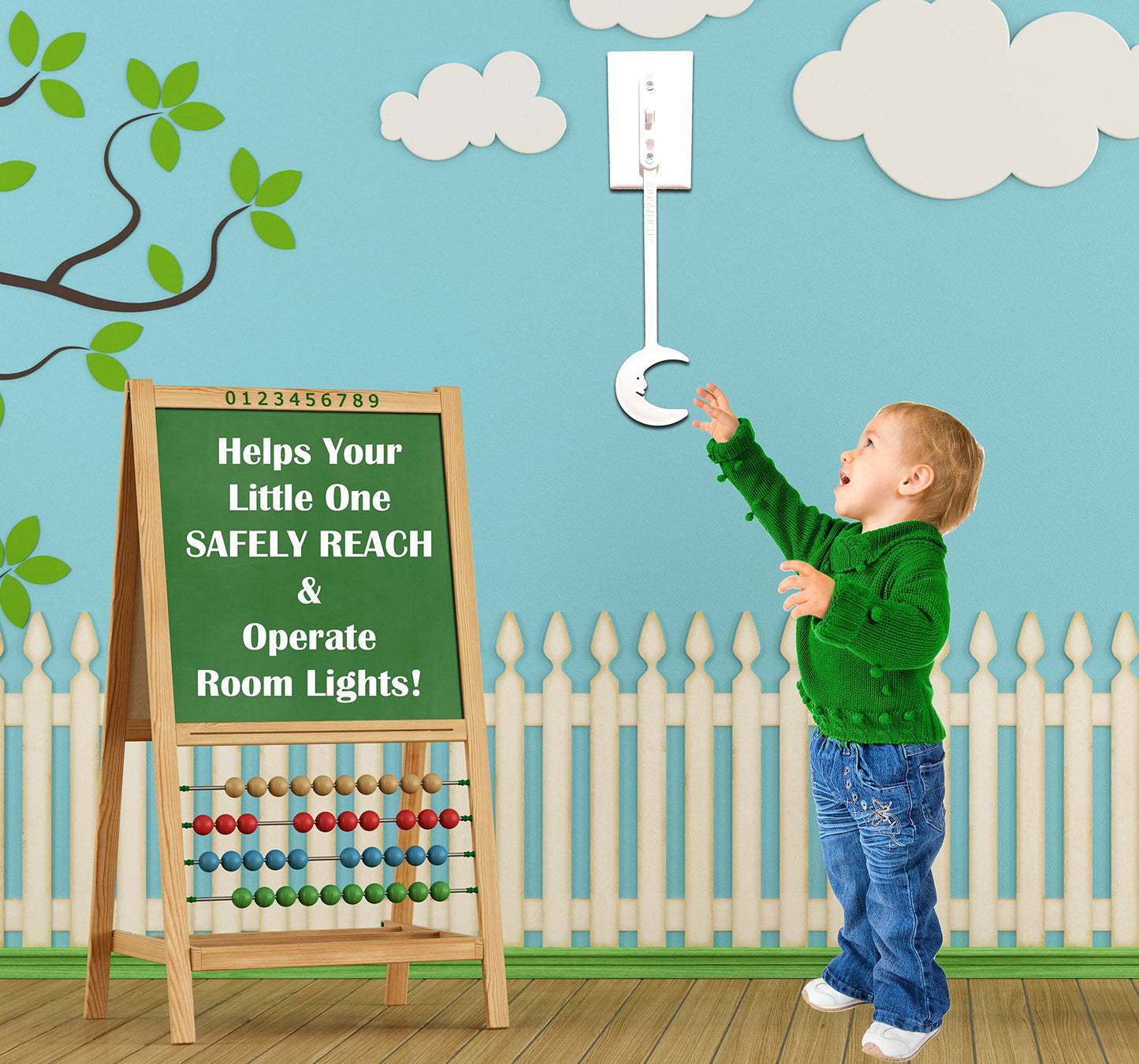Kidswitch Light Switch Extender For Children - Land & Sea Animal Edition - 3 Count - Includes 12 Themed And 2 Blank Art Decals