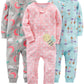 Simple Joys by Carters Toddler Girls 3-pack Snug-fit Footless Cotton Pajamas, Ballerina/Moon/Bee, 3T
