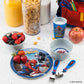 Zak! Marvel Spider-Man - 5-Piece Dinnerware Set - Durable Plastic & Stainless Steel - Includes Tumbler, 8-Inch Plate, 6-Inch Bow