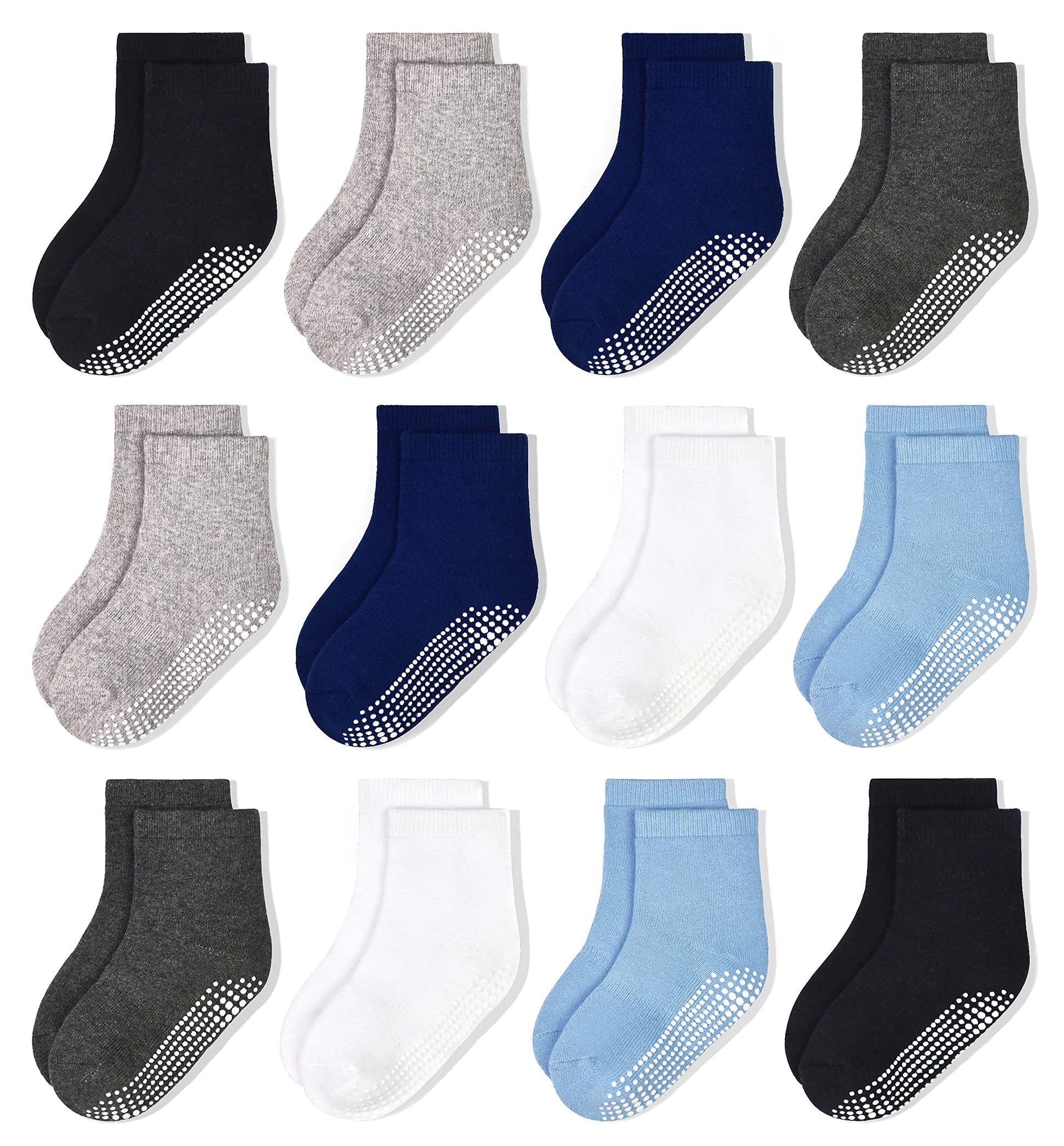 Hycles Non-Slip Toddler Socks With Grips Girls Grip Socks For 3-5 Years Kid Toddler Boys Anti Slip Sticky Sock