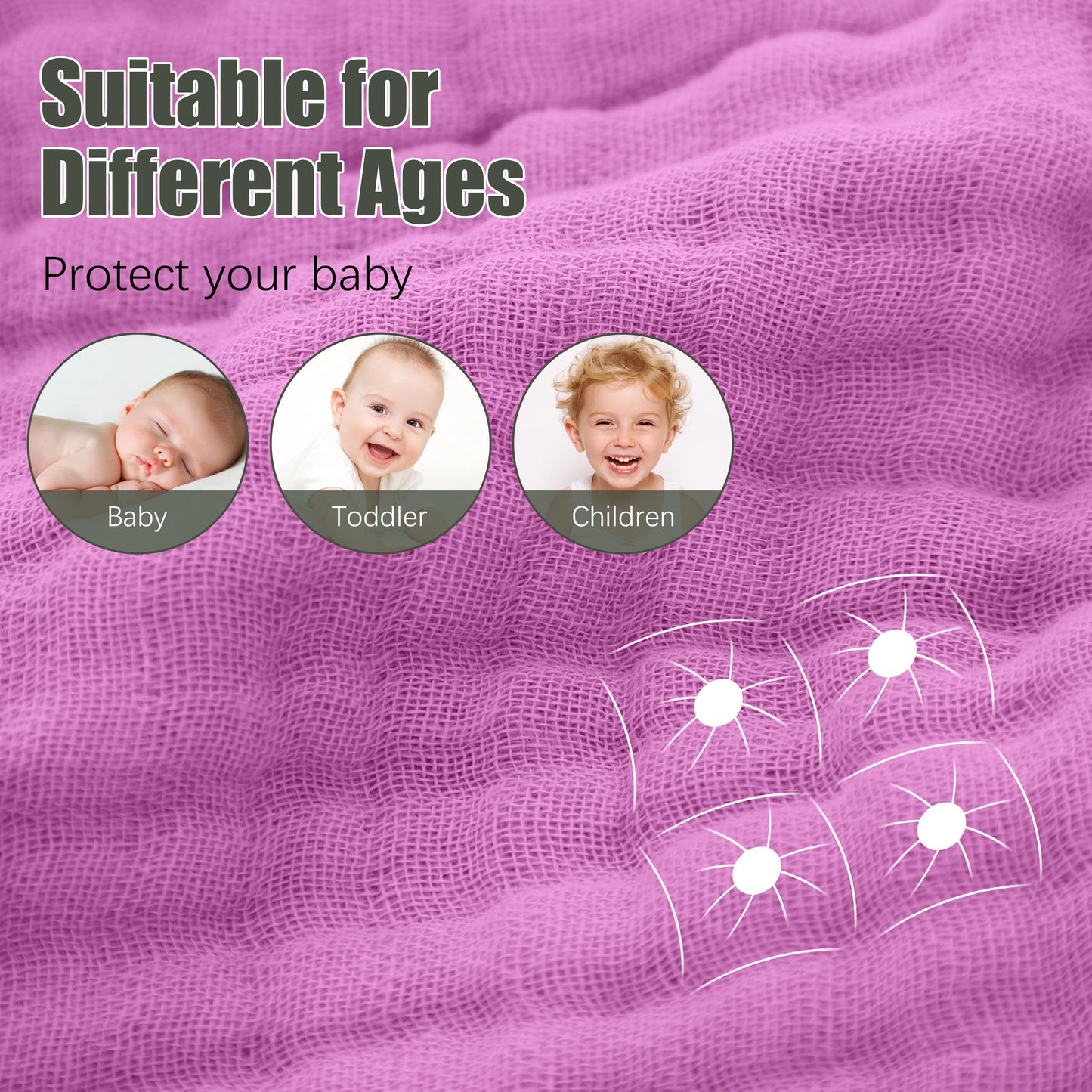 Spotted Play 2 Pack Hooded Baby Towels - 100% Muslin Cotton For Newborns, Infants, Toddlers - Large 32X32 Inch Size - Highly Abs