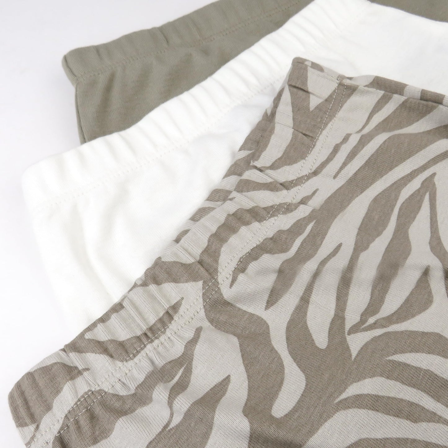 Honestbaby 3-Pack Footed Pants Roomy Fit Pull On Bottoms 100% Organic Cotton For Infant Baby Boys, Girls, Unisex, Zanzibar Zebra