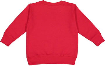 Rabbit Skins Toddler Fleece Long Sleeve Pullover Sweatshirt, Red, 5/6