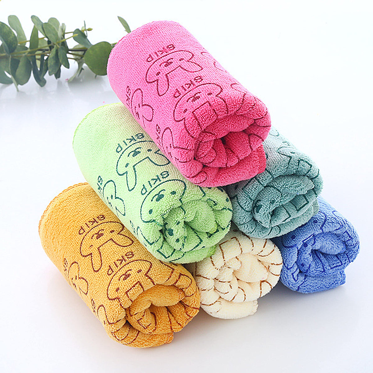 MOM CARE Cotton Microfibre Face Towels For Babies Extra Soft/Quick Dry/Strong Water Absorbent/Napkins Towel For Kids, Boys & Gir