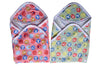 Kezle? Cotton Set Of 2 Baby Unisex Hooded Printed Warpper/Blanket (Multicolor)