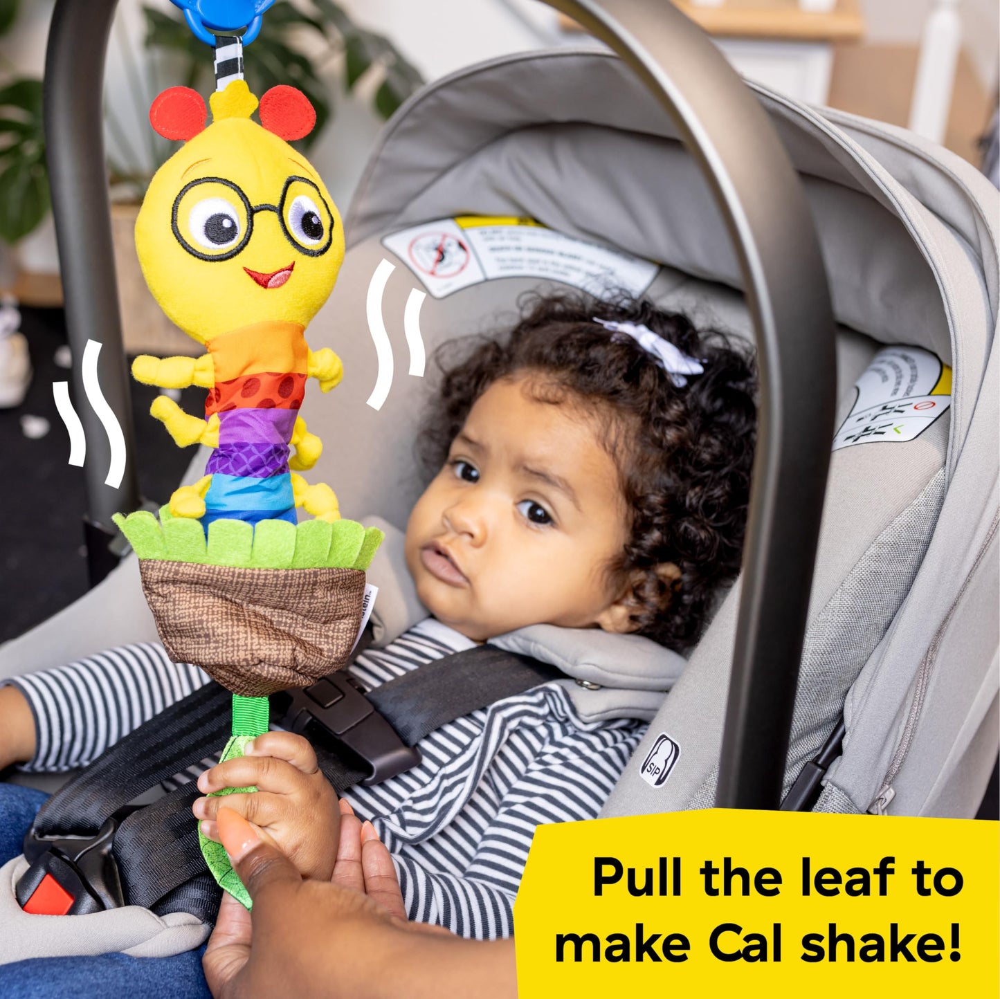 Baby Einstein Cal-a-Puller Pull & Shake Stroller Toy, Ages 0 Months and Up