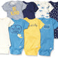 Gerber Baby Boy'S 8-Pack Short Sleeve Onesies Bodysuits, Blue Fox, 6-9 Months