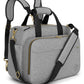 Mellories 4 in 1 Convertible Baby Diaper Bag - Converts from Tote to Backpack, Stroller & Crossbody Diaper Bag - Gray Baby Trave