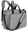 Mellories 4 in 1 Convertible Baby Diaper Bag - Converts from Tote to Backpack, Stroller & Crossbody Diaper Bag - Gray Baby Trave