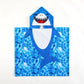 Beach House Figural Shark Hooded Beach And Bath Towel Poncho For Kids, Blue 48.00' X 24.00'