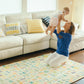 Baby Care Play Mat (Large, Sea Petals - Yellow) 82'' X 55'' Original One-Piece Reversible Rollable Waterproof Play Mat For Infan