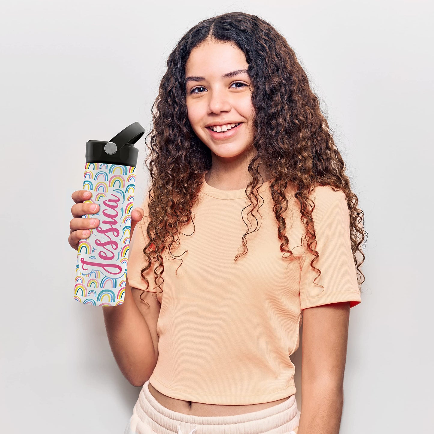 Personalized Water Bottle For Kids - 14 Oz - 14 Design Options, Custom Water Bottle For Children - Unicorn Gifts For Girls, Teen