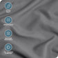 Bare Home Microfiber Pillow Cases - Toddler Size Set Of 2 Cooling Pillowcases Double Brushed Grey Pack Easy Care (Toddler Pillow