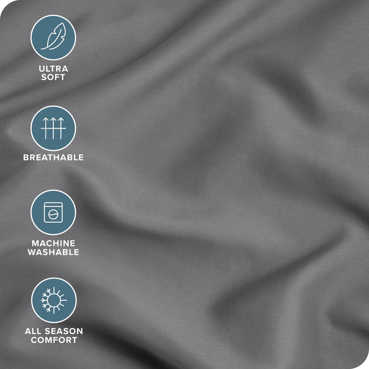 Bare Home Microfiber Pillow Cases - Toddler Size Set Of 2 Cooling Pillowcases Double Brushed Grey Pack Easy Care (Toddler Pillow