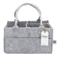 Parker Baby Diaper Caddy - Nursery Storage Bin And Car Organizer For Diapers And Baby Wipes - Grey