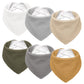 Susurration Muslin Baby Drool Bibs 6Pack Soft Triangular Adjustable Baby Bandana Bibs For Unisex Girls & Boys (Basic)