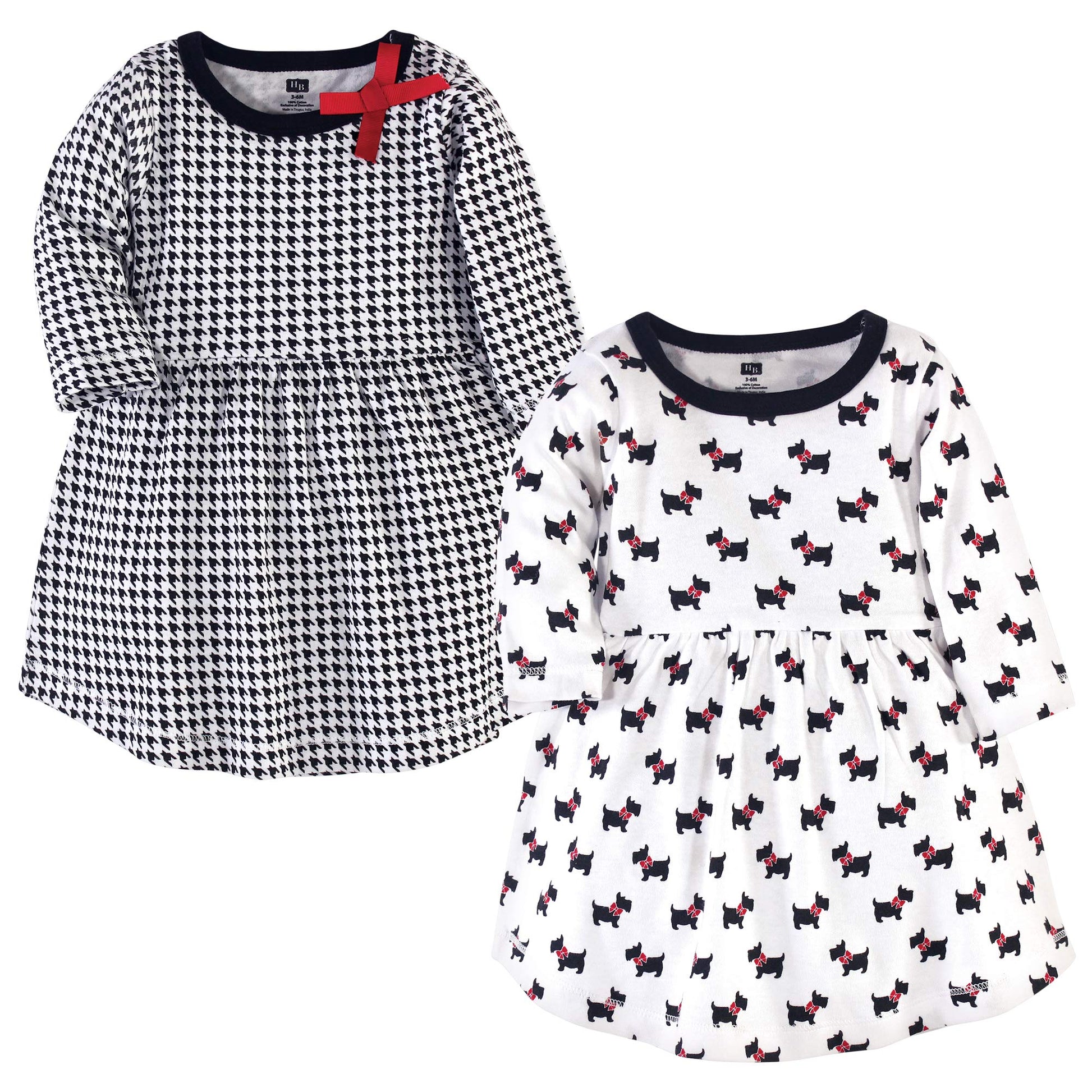 Hudson Baby Infant And Toddler Girl Cotton Dresses Scottie Dog, 12-18 Months