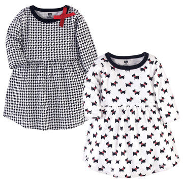 Hudson Baby Infant And Toddler Girl Cotton Dresses Scottie Dog, 12-18 Months
