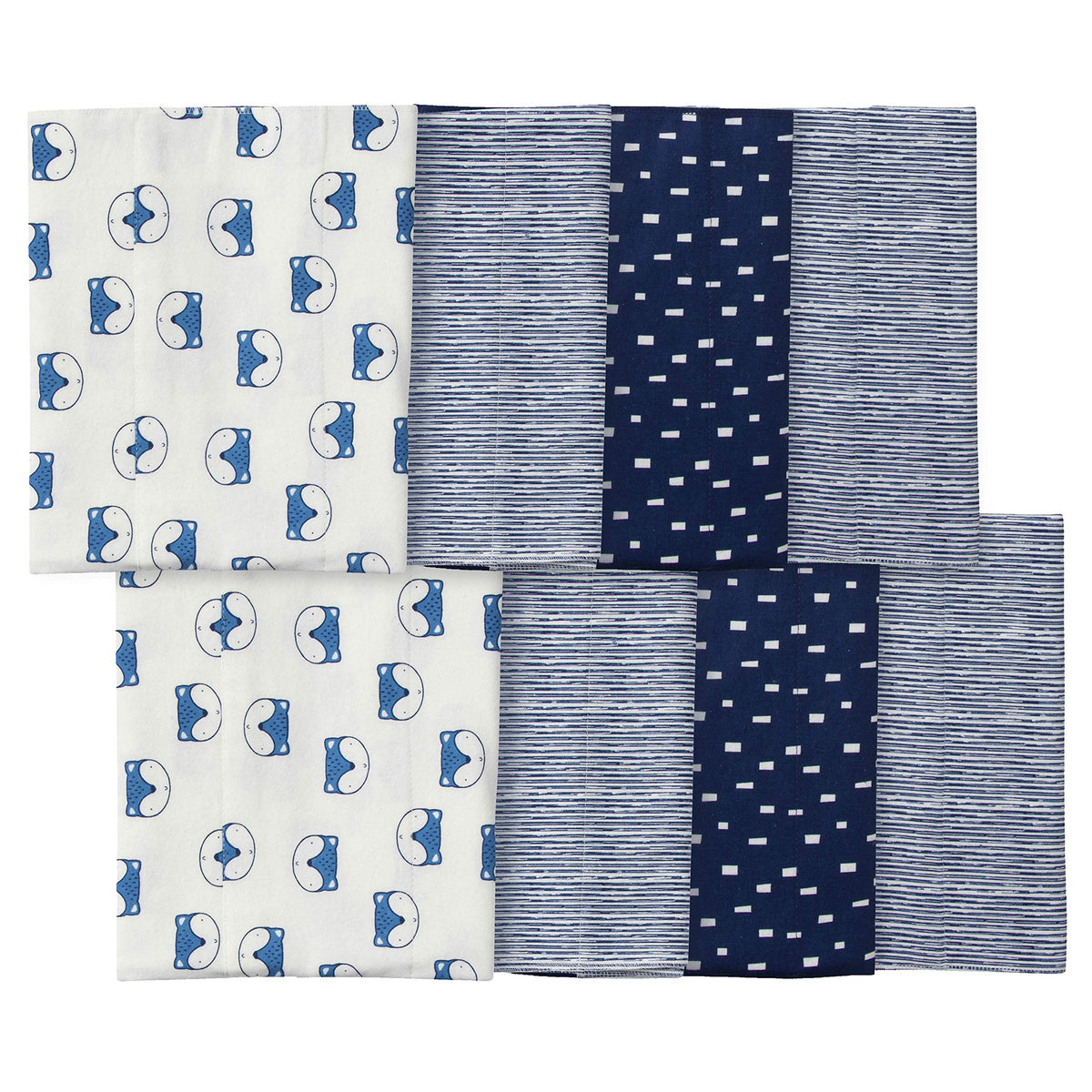 Unknown Baby Boys 8Pack 8 Pack Flannel Burp Cloth, Fox, One Size US