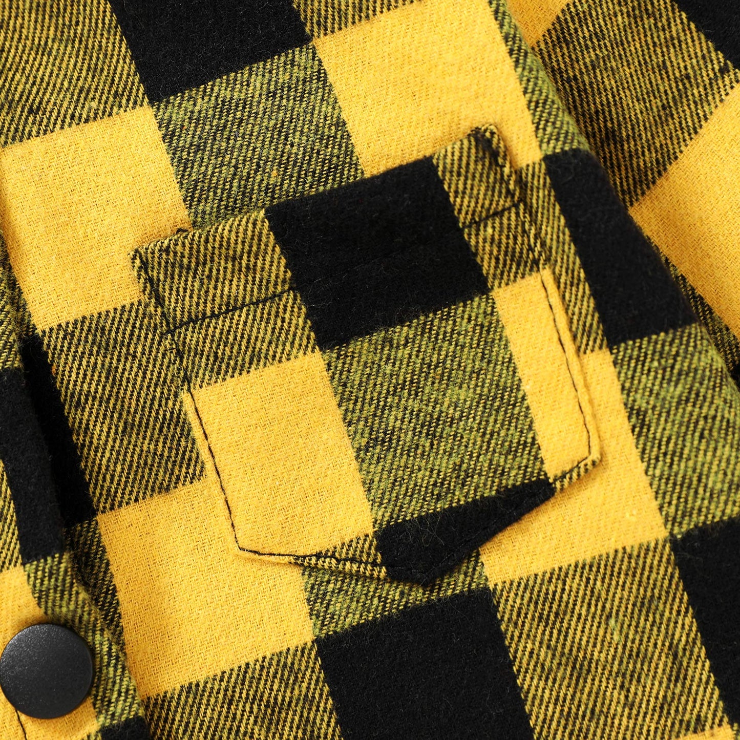 Younger Star Toddler Kidsbaby Boys Hooded Plaid Shirt Classical Shirt Hooded Jacket Fall Winter Clothes (Yellow, 18-24 Months)