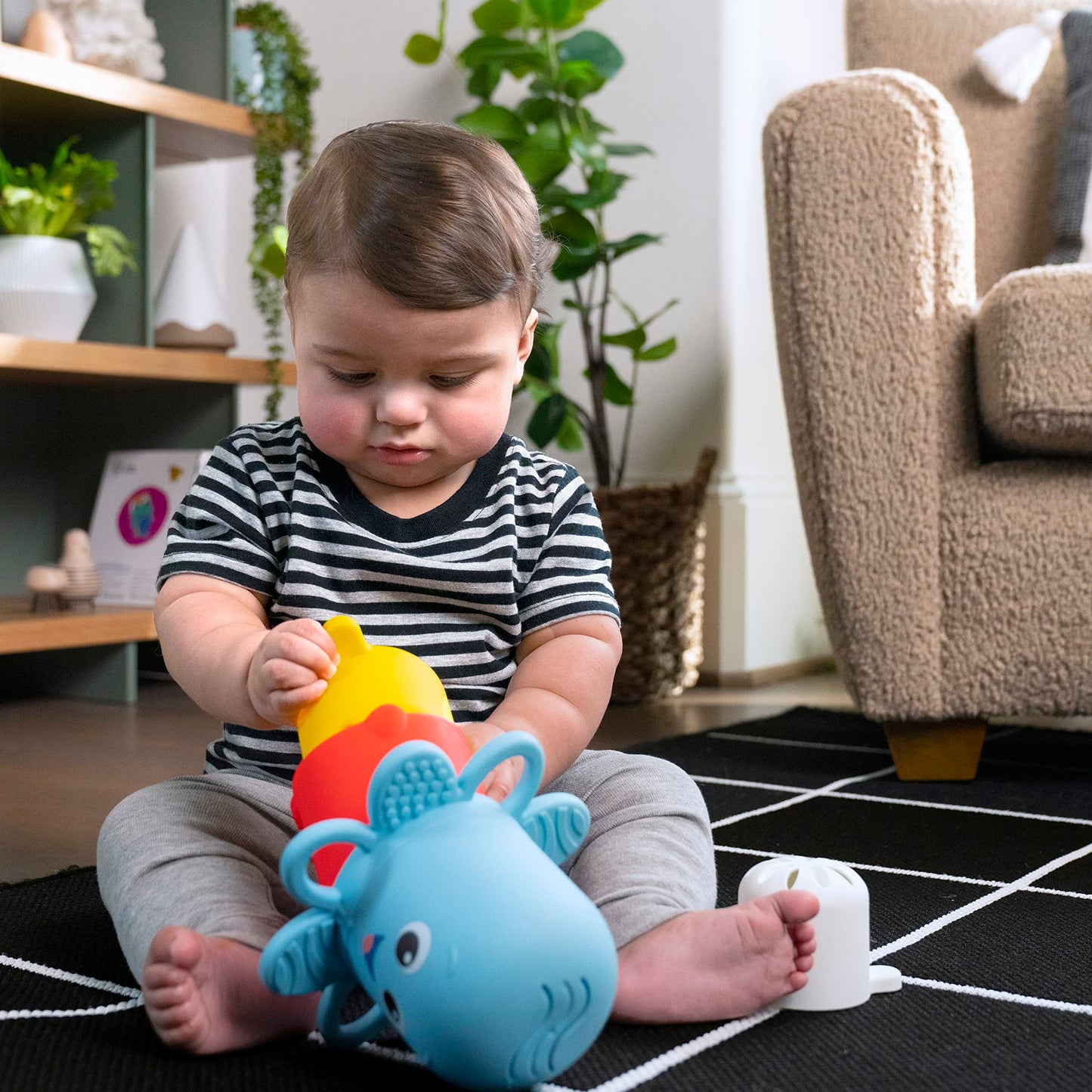 Baby Einstein Ocean Explorers Opuss Stack & Stream Sensory Stacking Cups, Ages 3 Months and up