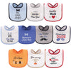 Hudson Baby Unisex Baby Cotton Terry Drooler Bibs With Fiber Filling, Holiday Boy Onederful, One Size