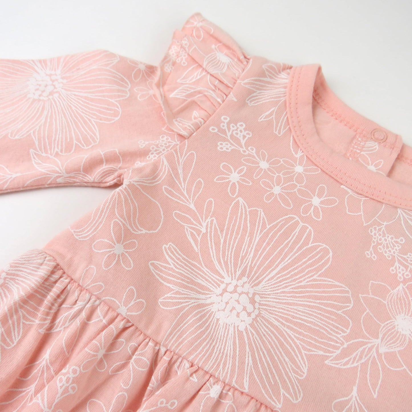 Honestbaby 2 Piece Bubble Romper & Headband Set,Girl,Sketchy Floral Dusty Pink,6-9 Months