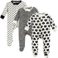 Touched By Nature Unisex Baby Organic Cotton And Play Sleepers, Heart, 6-9 Months Us
