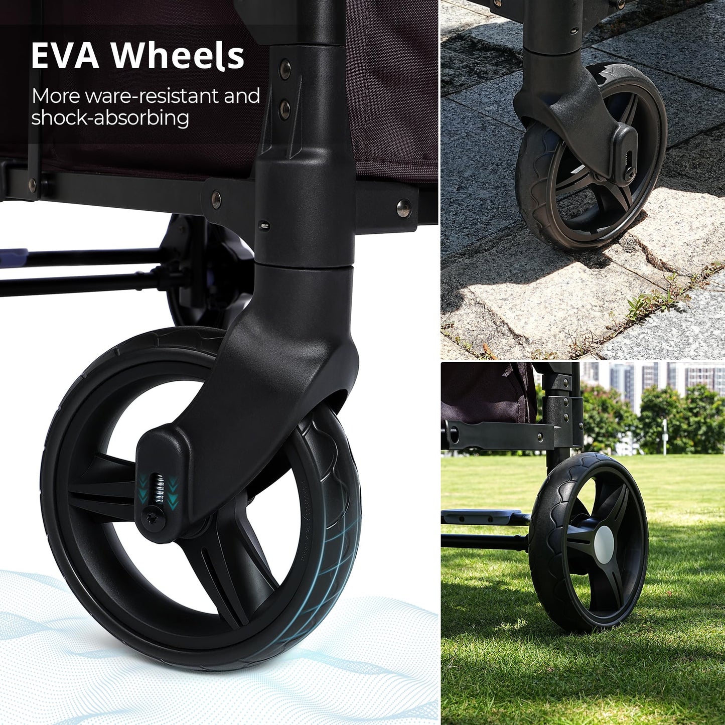 Momfann Stroller Wagon For 2 Kids, Baby Wagon Stroller With Adjustable Handle For Infants And Toddlers Includes Canopy & Organiz