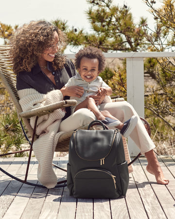 Skip Hop Diaper Bag Backpack: Evermore, Multi-Function Baby Travel Bag 6 In 1, Black