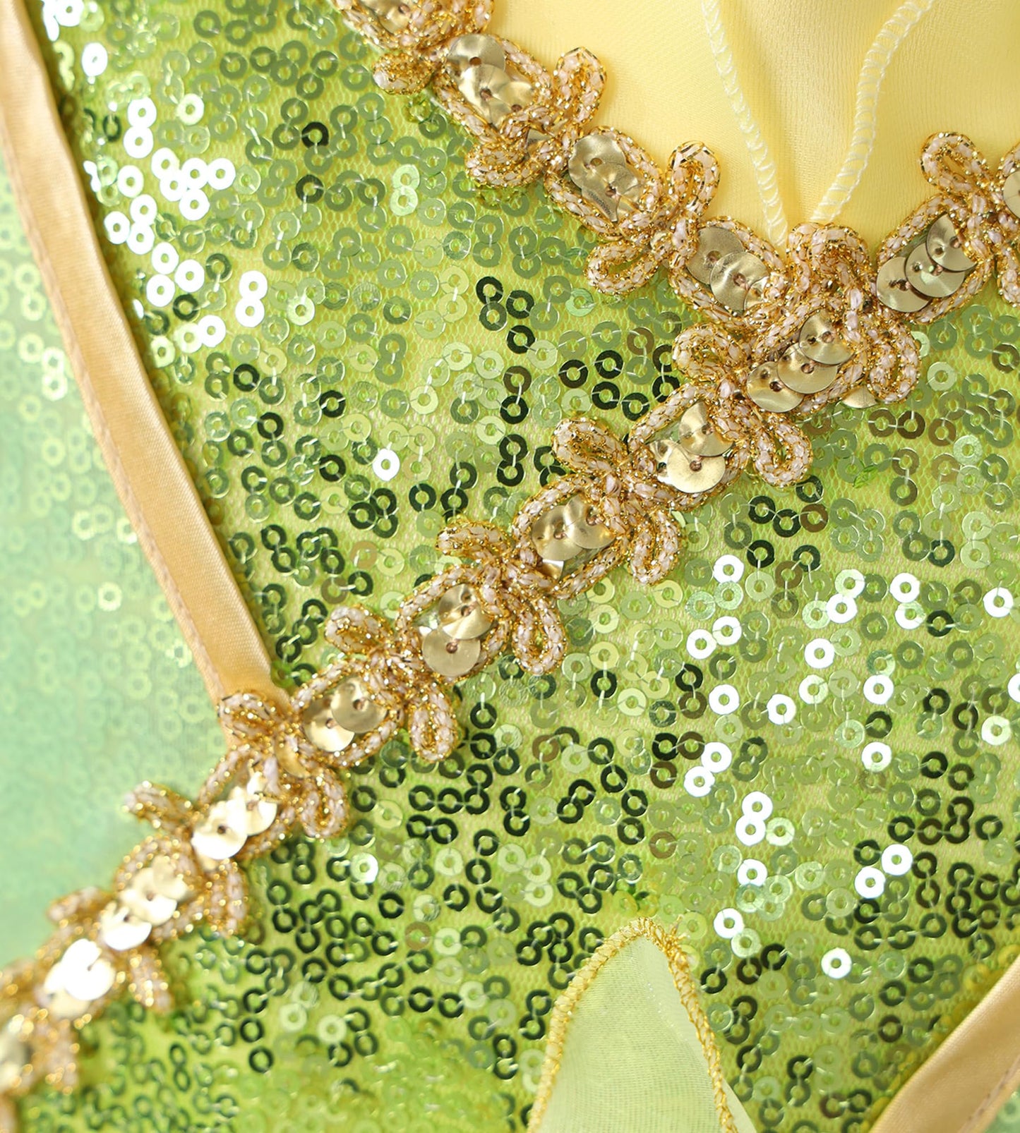 Tyhtym Princess Tiana Costume For Girls Princess And The Frog Cosplay Dress Up Toddler Halloween Birthday With Accessories (Gree