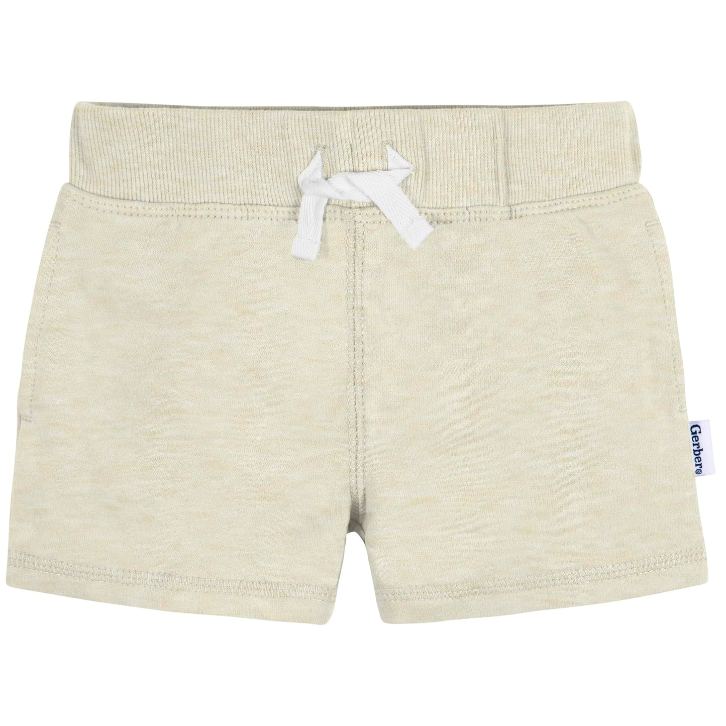 Gerber Baby Boys' Toddler 3-Pack Pull-On Knit Shorts, Neutrals, 0-3 Months