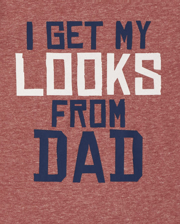 The Children'S Place Boys Baby And Toddler Short Sleeve Graphic T- 2-Pack T Shirt, I'M Chillin' Dad'S Grillin I Get My Looks Fro